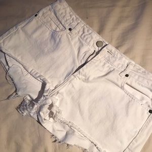 White ASOS denim cutoff shorts - size 10 US